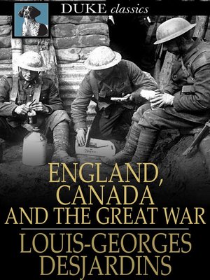 cover image of England, Canada and The Great War